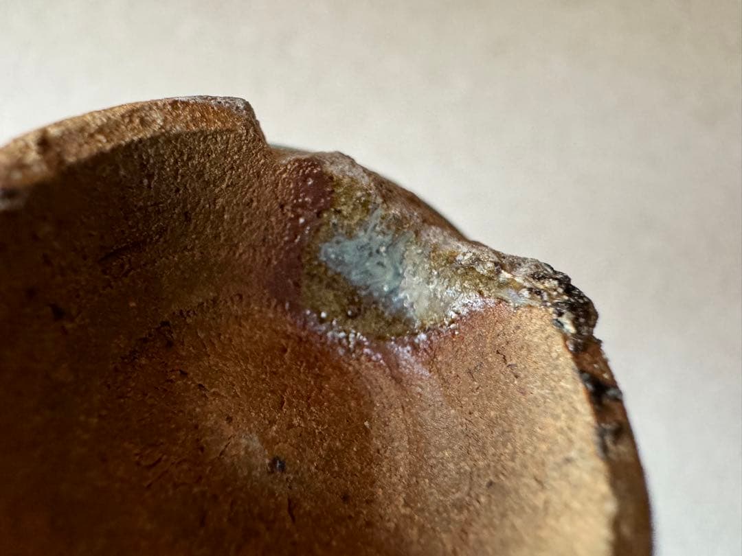 古唐津　緑釉杯　ぐいのみ　桃山〜江戸初期