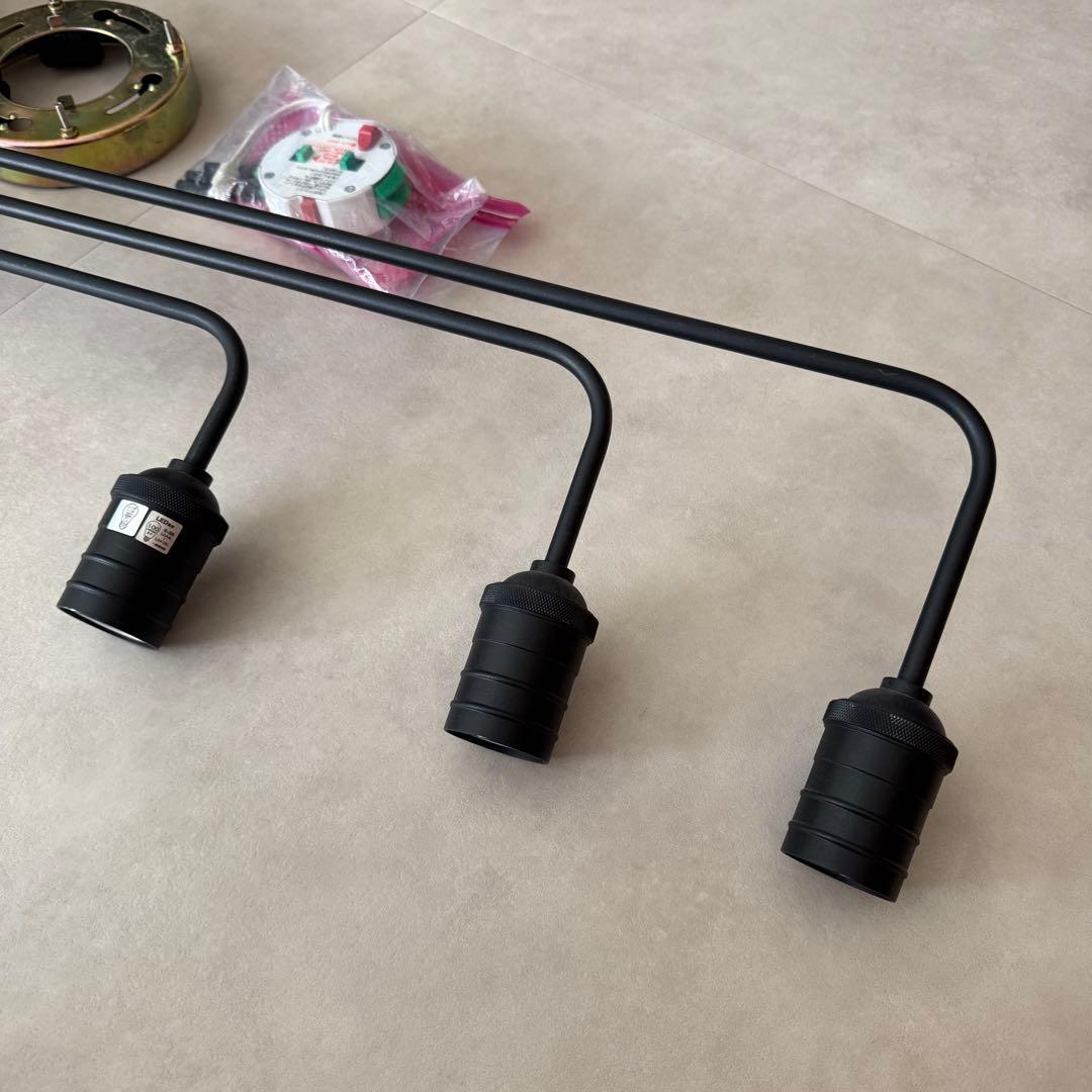 INTERFORM★NAROST ナロスト★3灯 シーリングライト (電球なし)