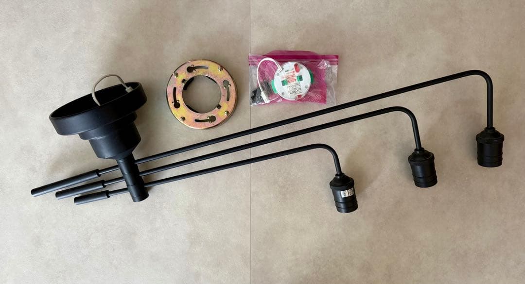 INTERFORM★NAROST ナロスト★3灯 シーリングライト (電球なし)