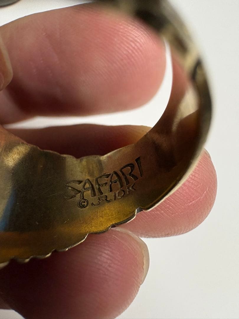 ヴィンテージ 10K ゴールド クラスリング SAFARI