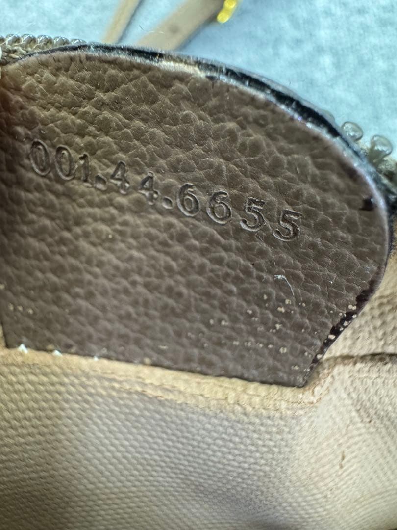 GUCCI グッチ　オールドグッチ シェリーライン　ショルダーバッグ　ブラウン