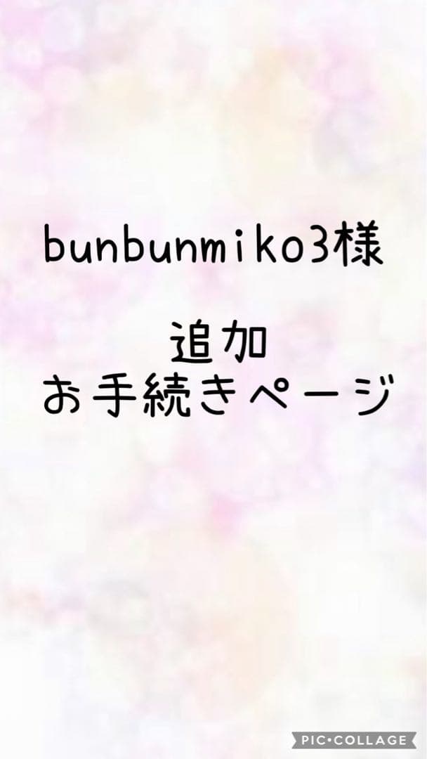 bunbunmiko3様 追加お手続きページ