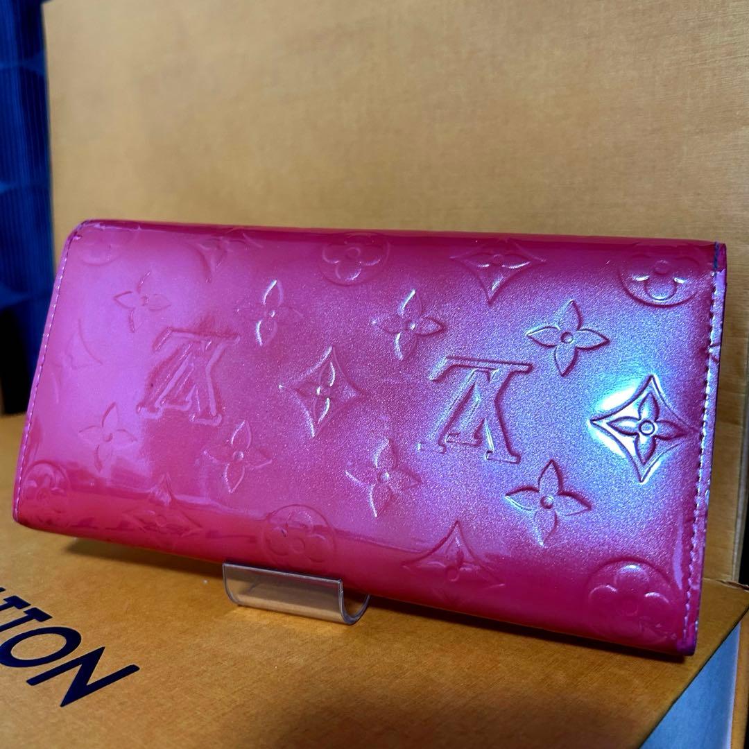 ・ルイヴィトン ヴェルニ 二つ折り長財布 正規品 鑑定済みLOUISVITTON