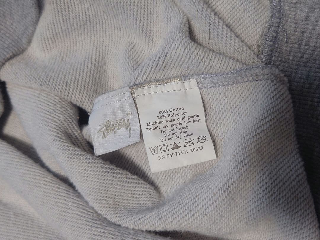 Stussy 8ball グレー フード付きパーカー 8ボール