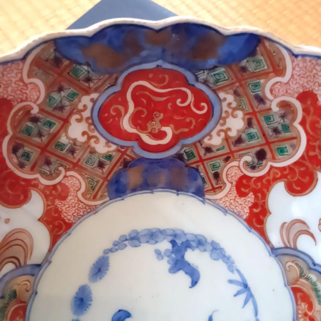 ②【古伊万里】骨董品 大皿 色絵 鉢 深鉢 伊万里 陶器 有田焼 希少 極美品