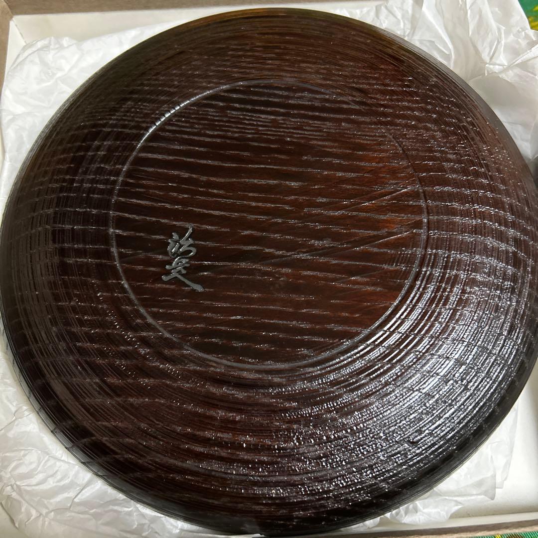 三代　村瀬治兵衛　沢栗盆　茶道具　新品未使用品　高級　治兵衛漆器