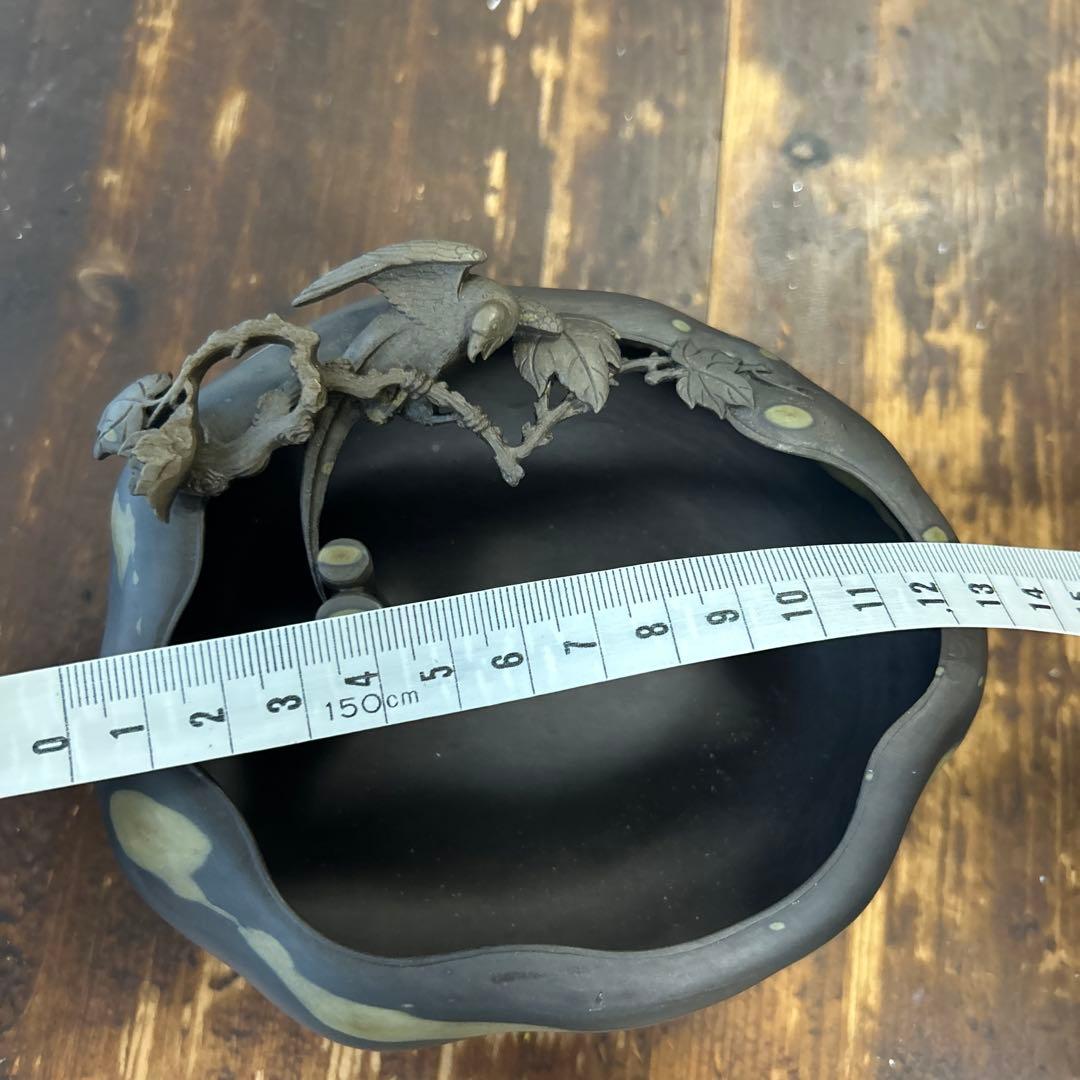 書道 硯 梅花坑水盂枝に鳥型　美術品　芸術家　骨董品　工芸品　最高級　逸品　中国