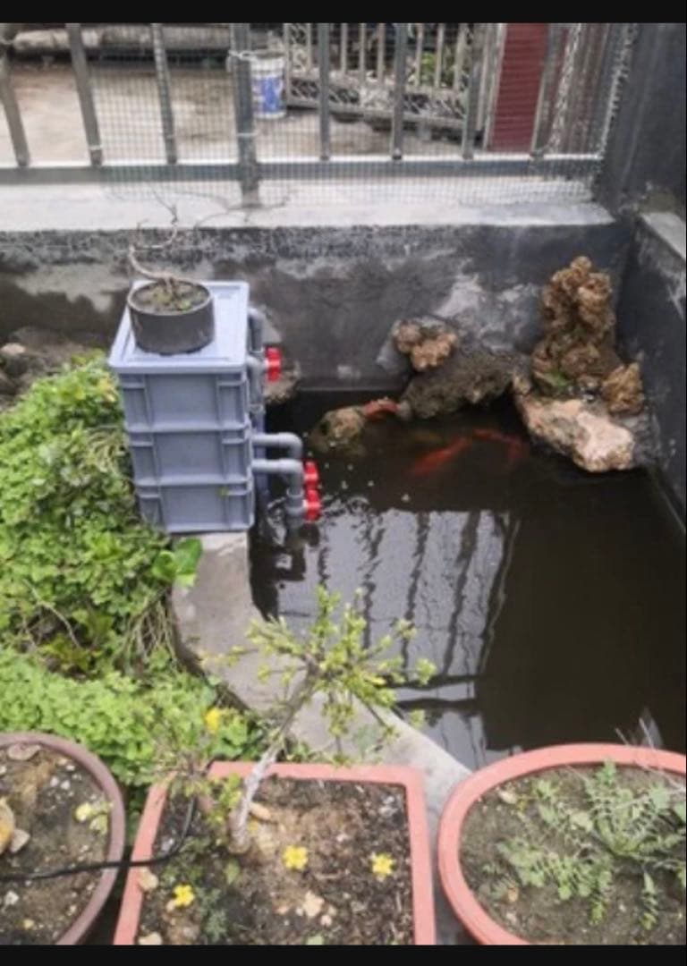 45w水中ポンプ付き万能濾過装置 池フィルター最高濾過装置(大)当日発送送料込み