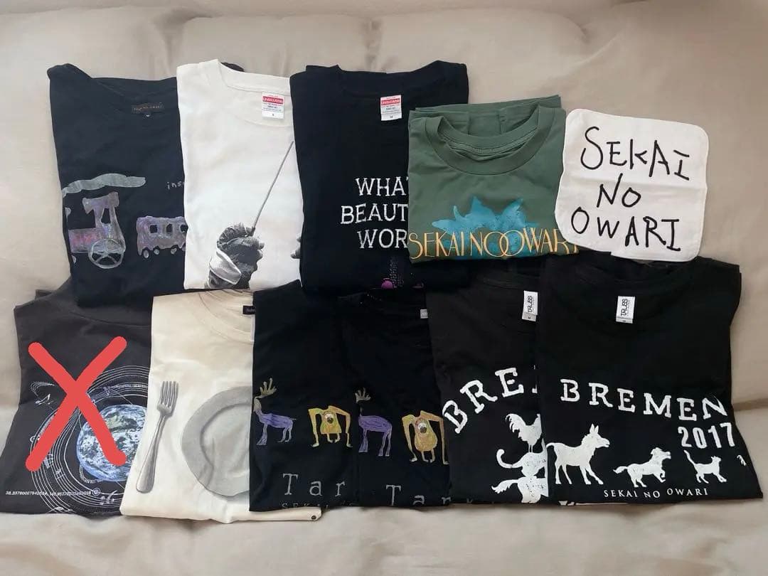 【バラ売り可】SEKAI NO OWARI ライブTシャツまとめ売り