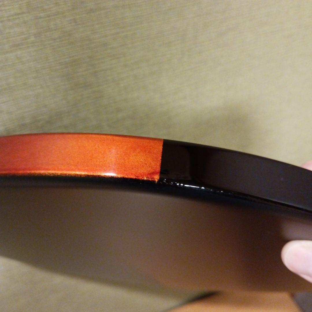 漆器 丸盆 お膳 黒と赤茶の縁 約31.5cm 20枚