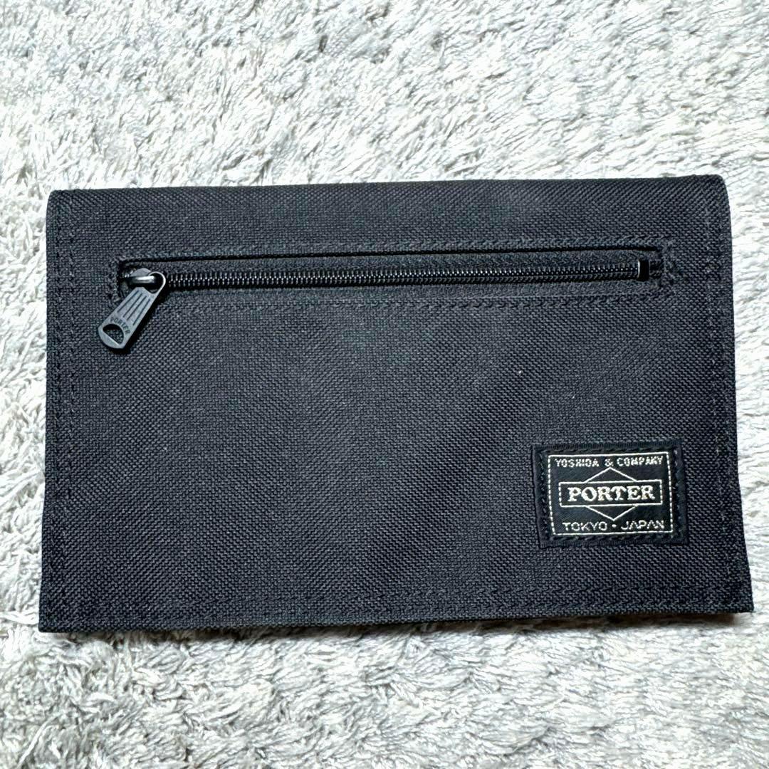 【美品/限定】PORTER ポーター パスポートケース 折り財布 ブラック 黒