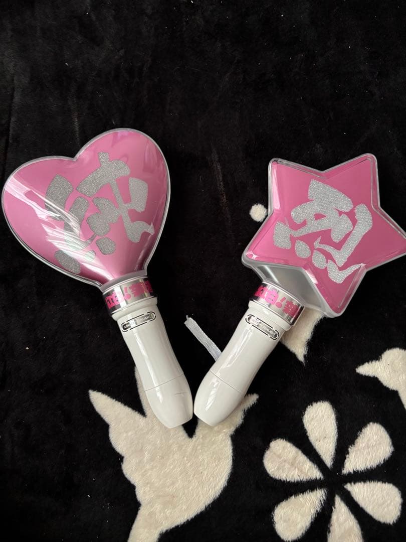 純烈 ペンライト 公式 ハート型 星型 ピンク シルバー シール 説明書あり