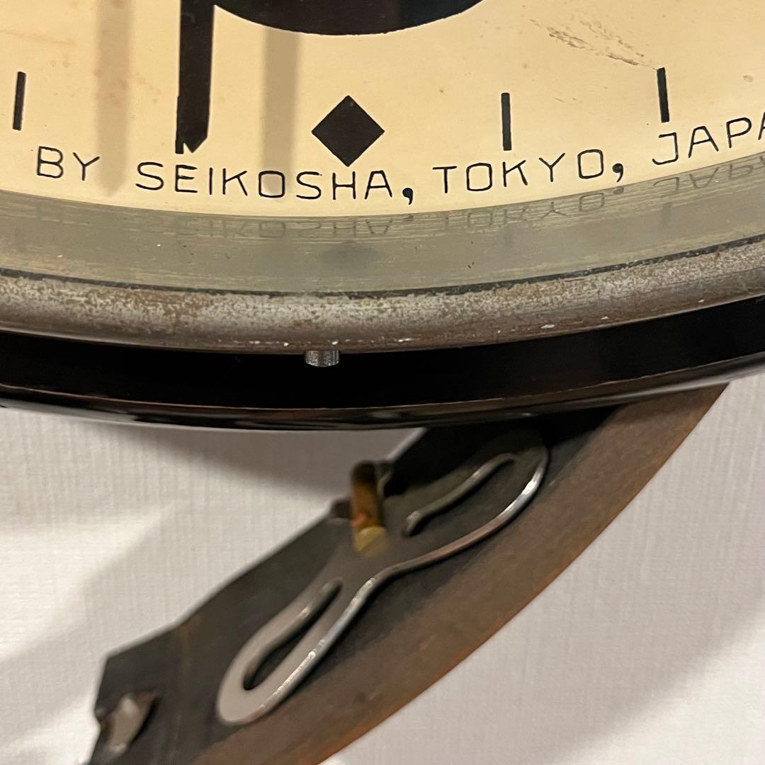 アンティーク時計　昭和初期　SEIKOSHA ゼンマイ式　レトロ　トーマス型掛け