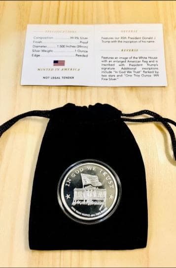 トランプ 純銀 1oz 99.9% 公式 初版 シルバー 記念