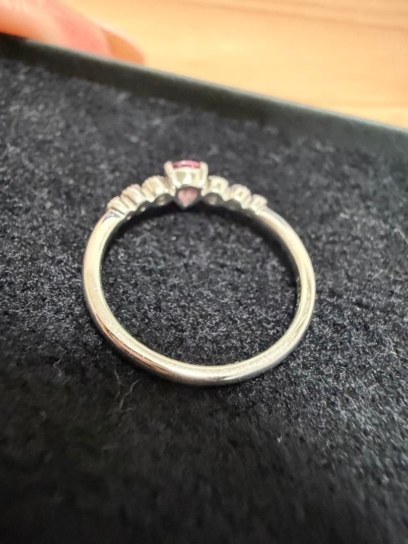 Pt パパラチアサファイア リング 鑑別書あり