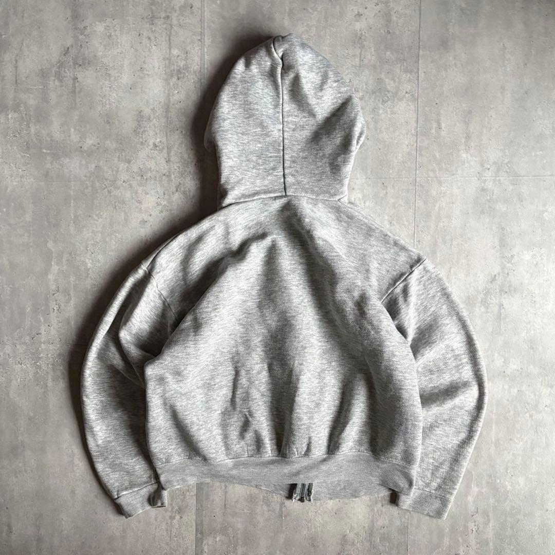 【70-80s vintage】ジップパーカー　短丈　片爪 アルミYKK 霜降り