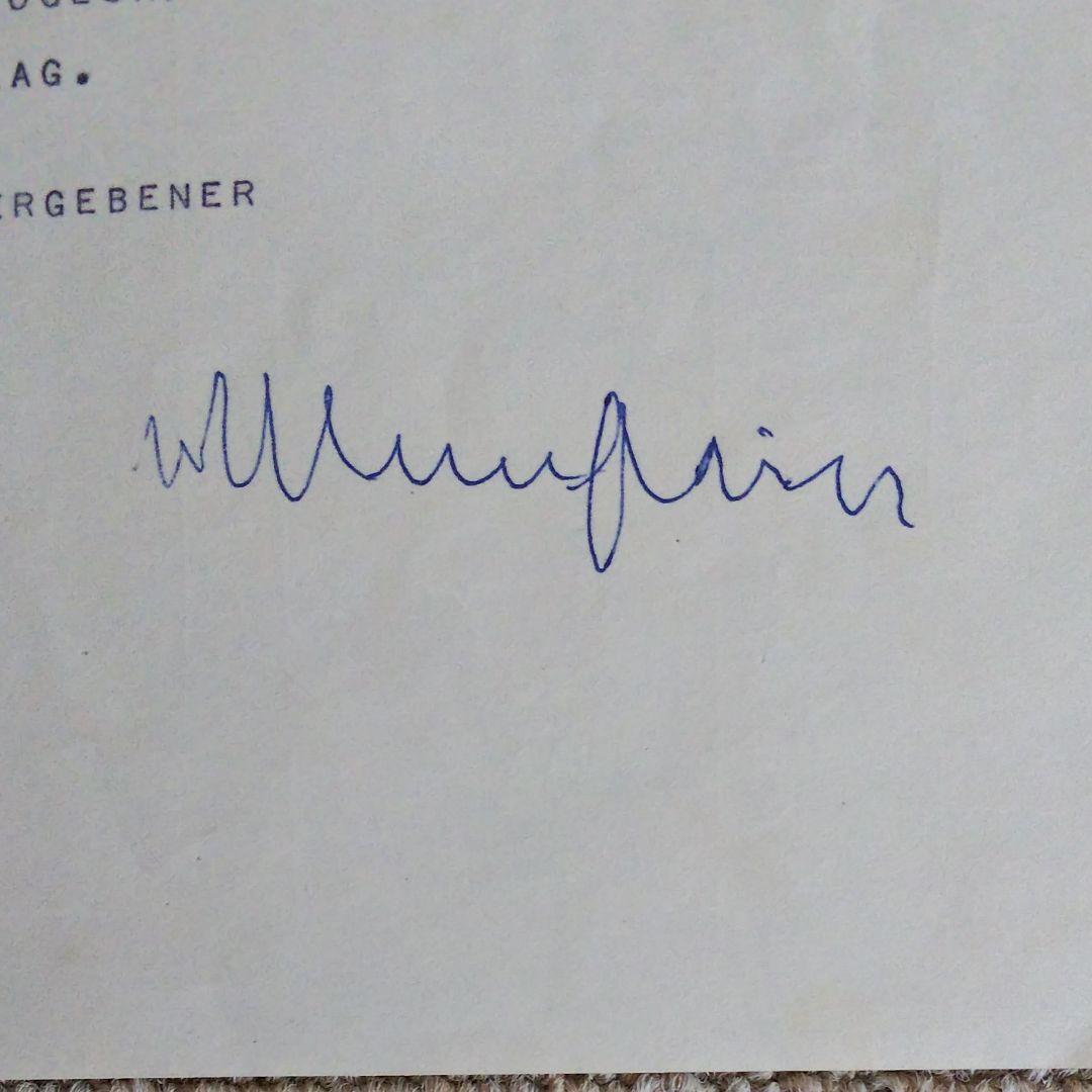 ナチス・ドイツ軍マンシュタイン元帥直筆サイン