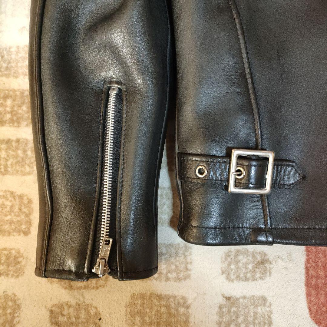 美品　人気モデル６４１ Schott シングルライダース　極厚革　 ライナー付