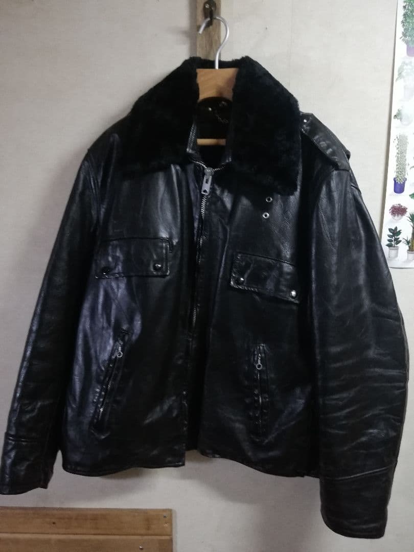 70s ポリスマンジャケット　talon ビンテージ　レザージャケット