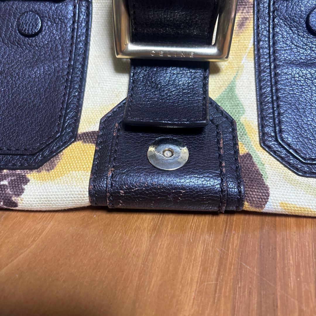 【激レア】　セリーヌ　ハンドバッグ　レザー　キャンバス　CELINE