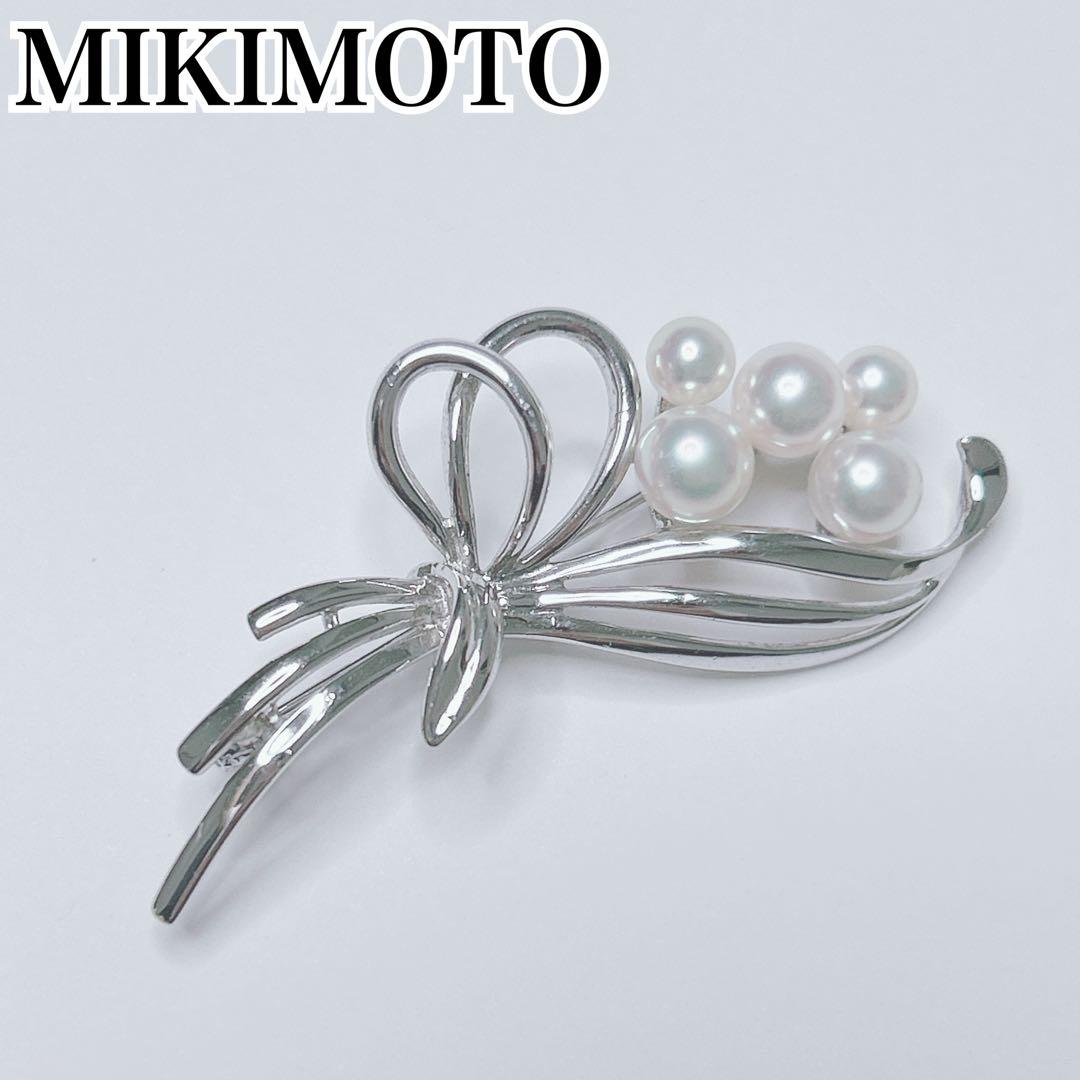 美品　MIKIMOTO アコヤ真珠　ブローチ　コサージュ　本真珠　パール　高級