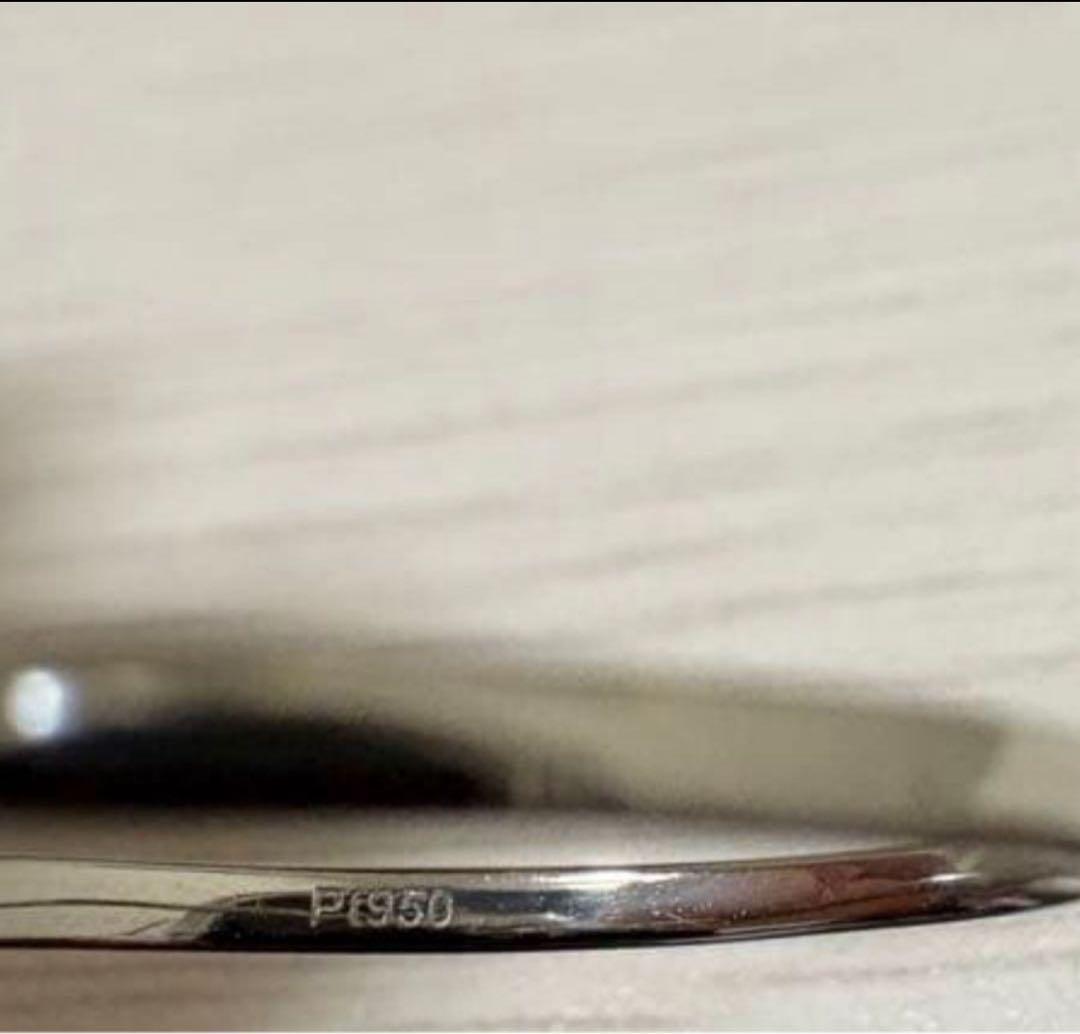 【最終お値下げ】pt950 Vリング　ダイヤモンド　0.15ct 15号　新品