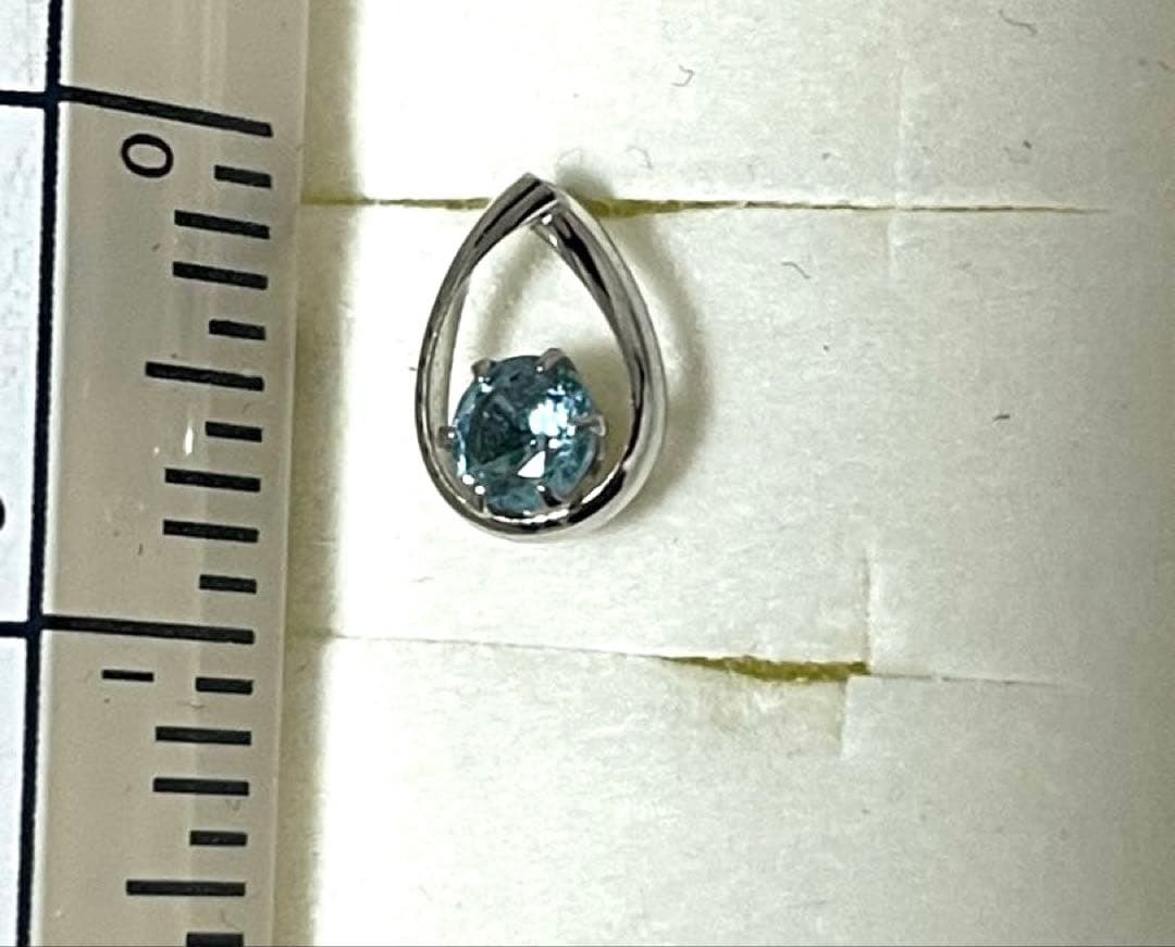 新品★4℃★K10★アクアマリン★雫ピアス