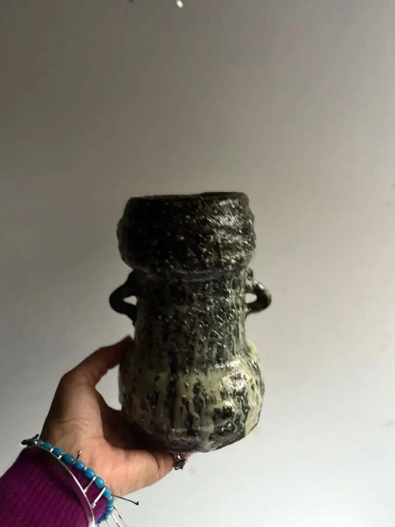 857 田中佐次郎 山瀬窯 朝鮮唐津花入 唐津焼 茶道 茶道具 美品 希少