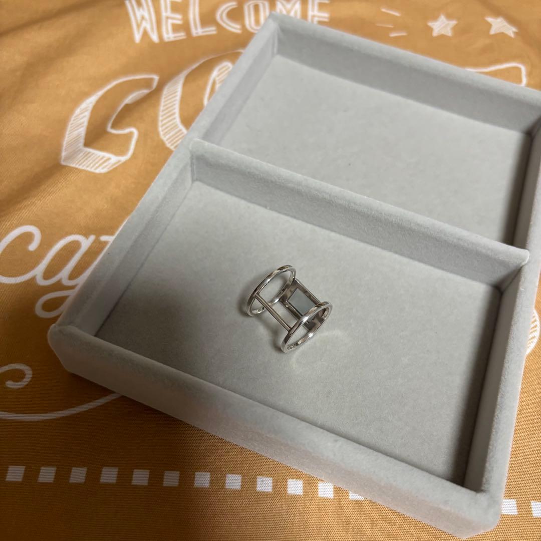 【agete】　アガット リング　アクアマリン　11号