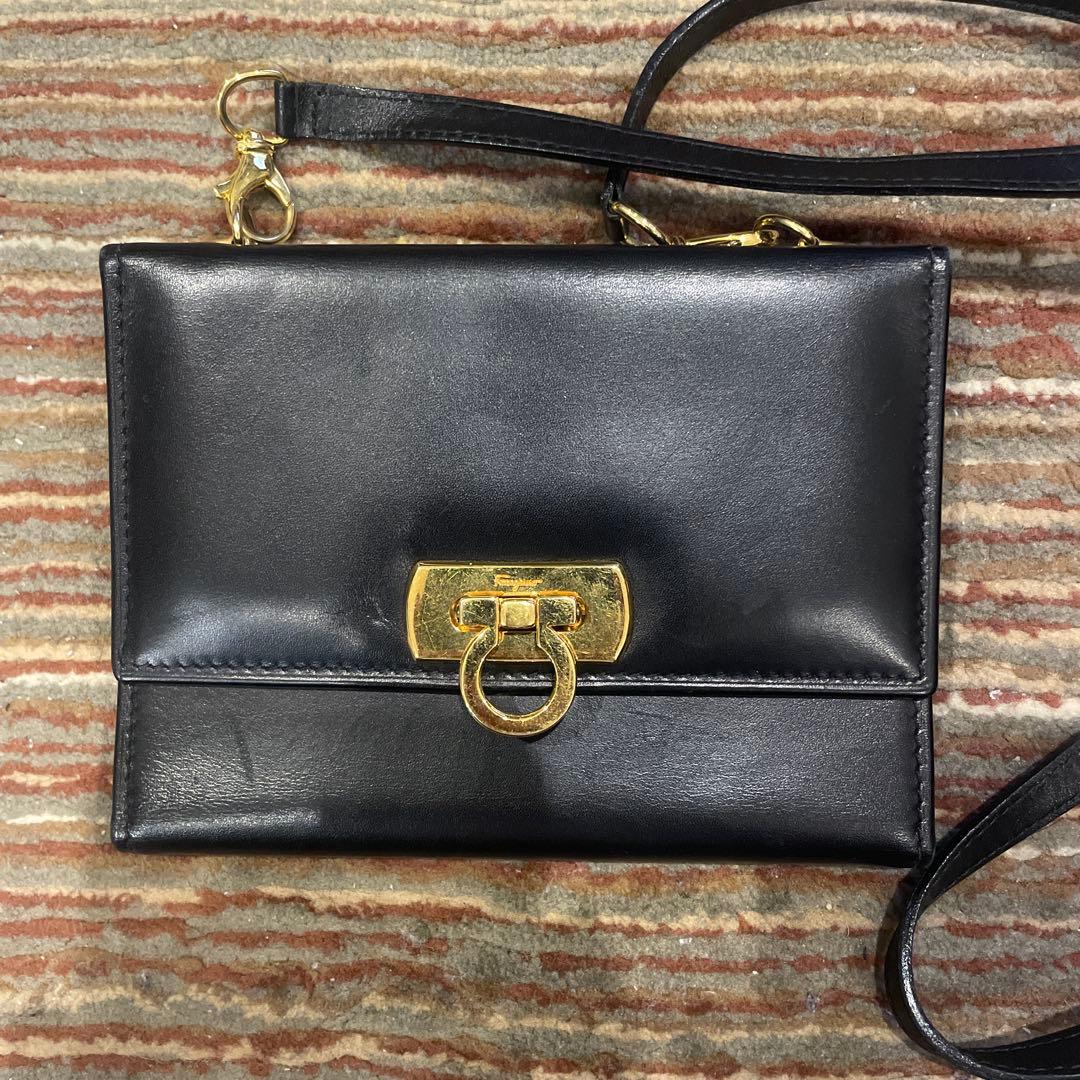 美品☆フェラガモ/SALVATORE FERRAGAMO三つ折りウォレット