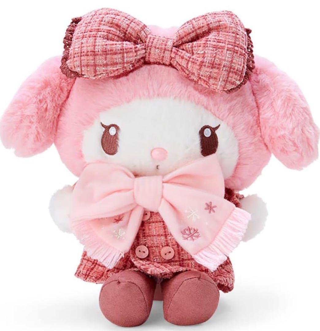 新品タグ付き 冬のおめかしデザインシリーズ マイメロディぬいぐるみ