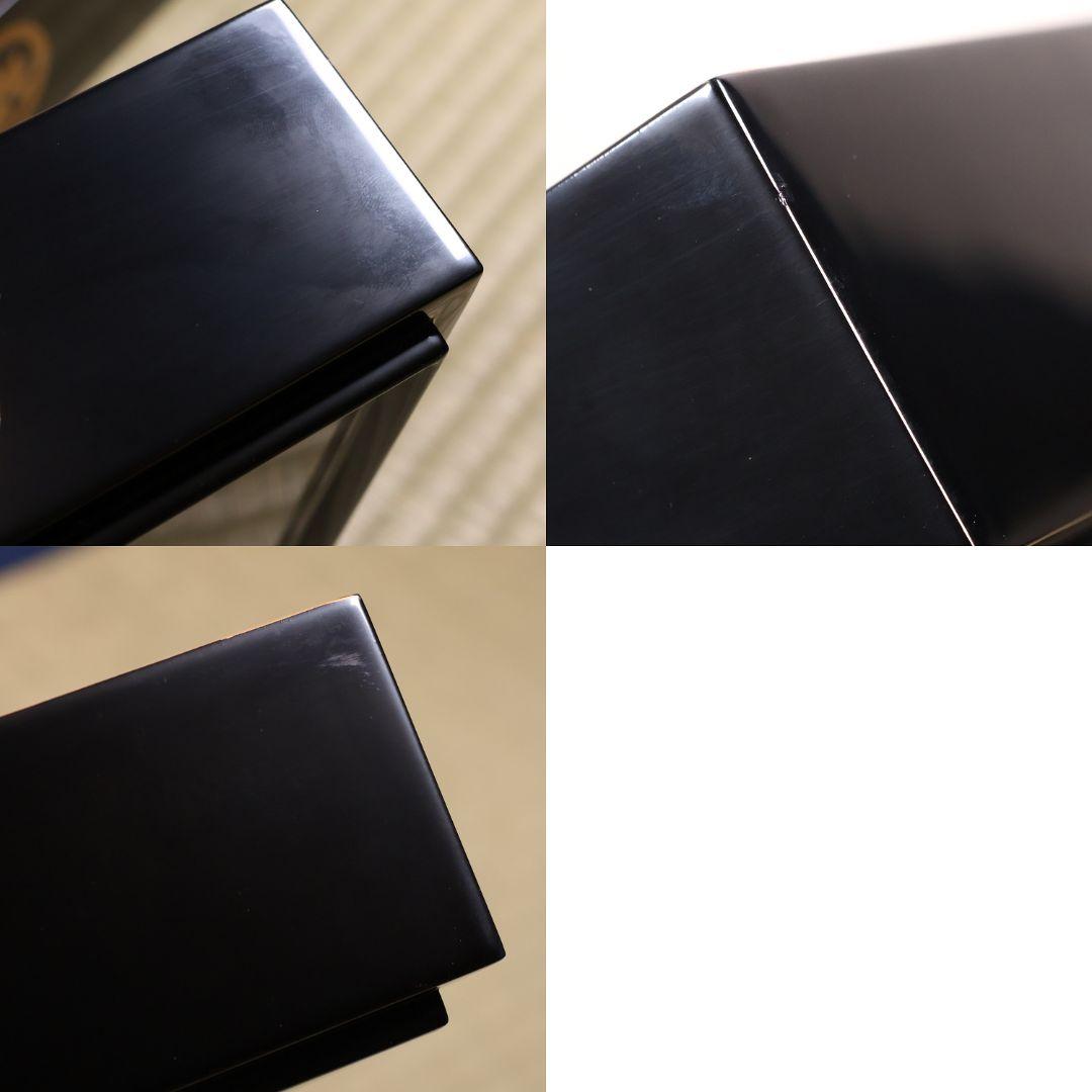 輪島塗 蒔絵家紋付 五段重 丸に笹竜胆 内朱塗 艶消 木製 重箱【MA744】