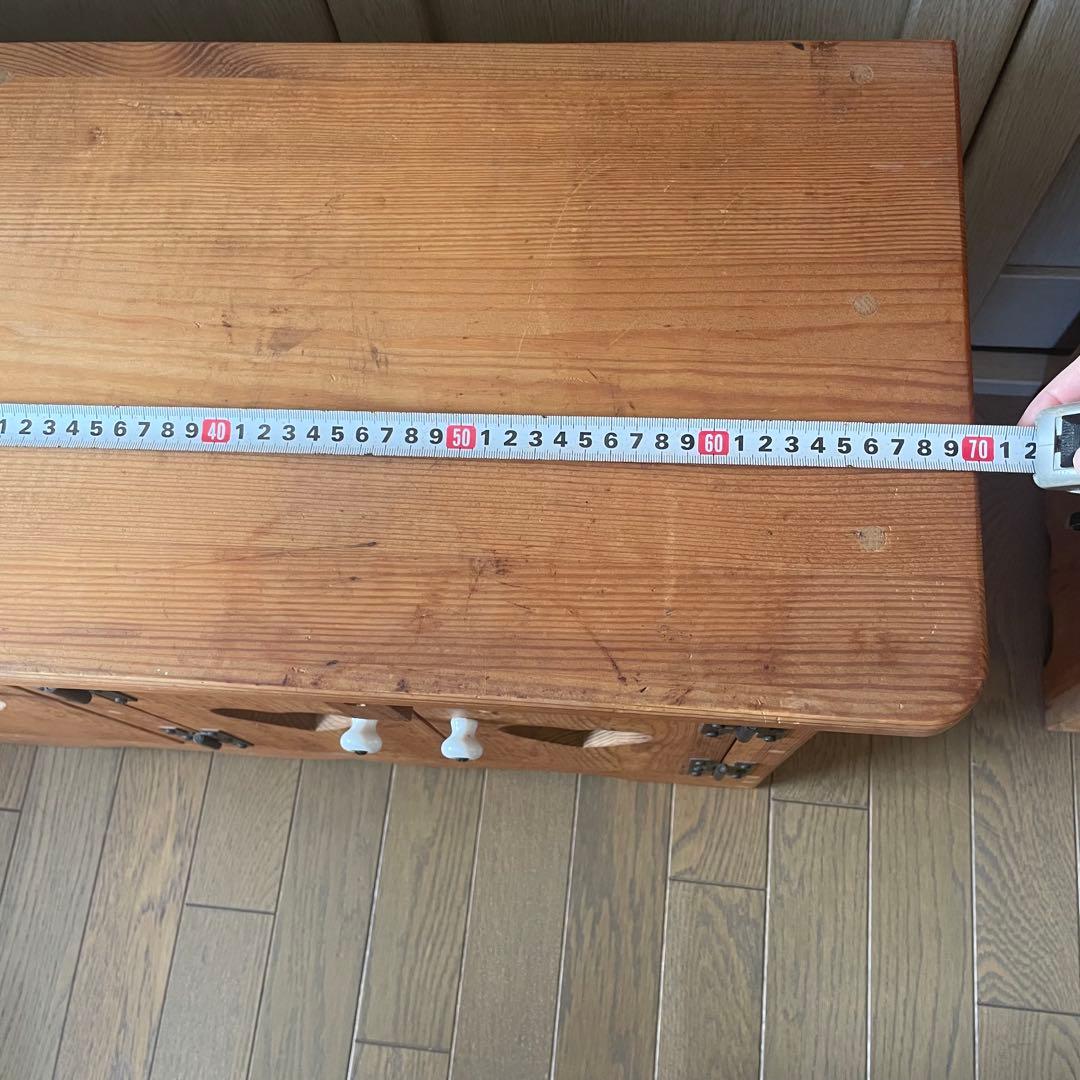 ココア◎used）カントリー家具　キャビネット　ローボード　テレビ台