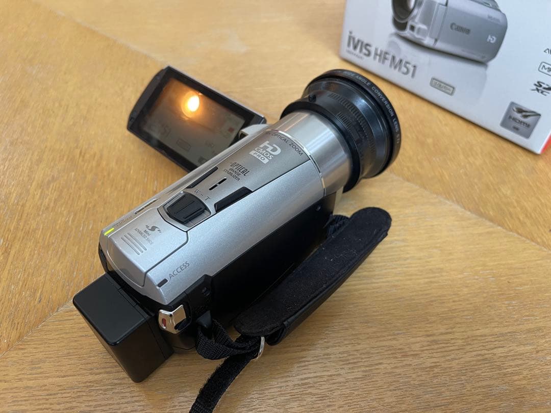 Canon iVIS HF M51 ビデオカメラ raynox 0.7倍レンズ