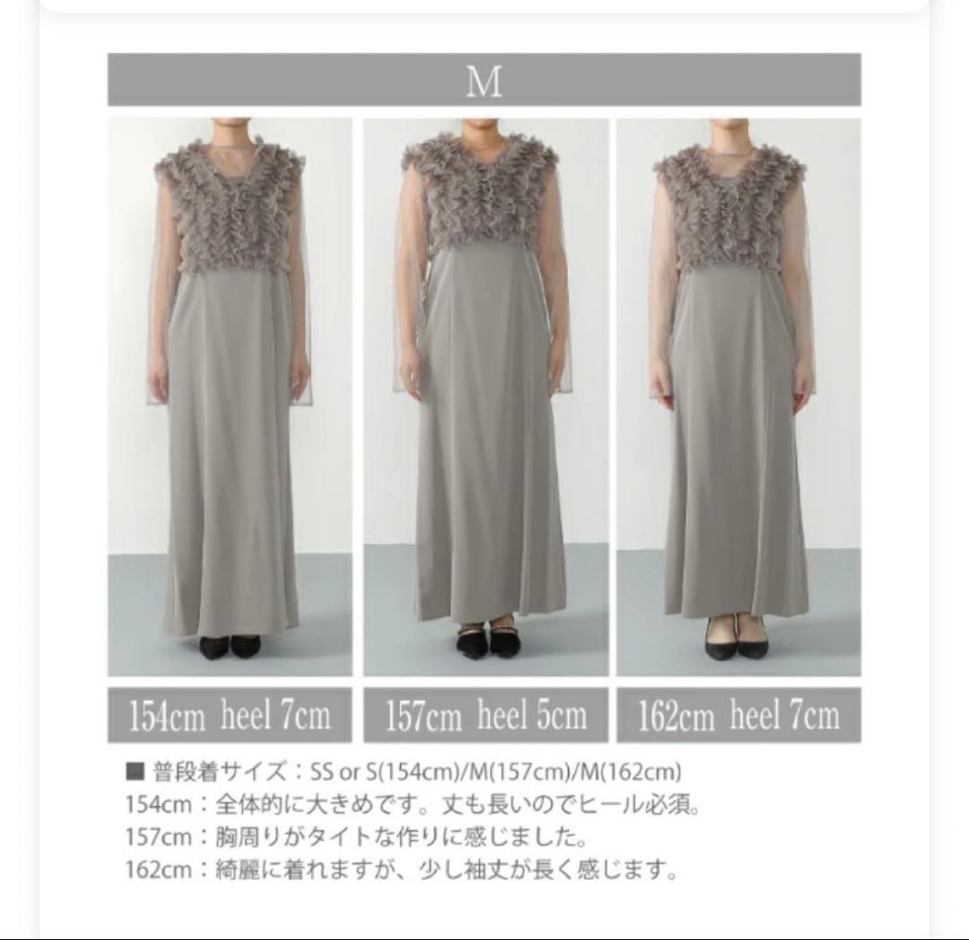 kana チュールボリュームシアードレス3点セット　タグあり　ブラウン