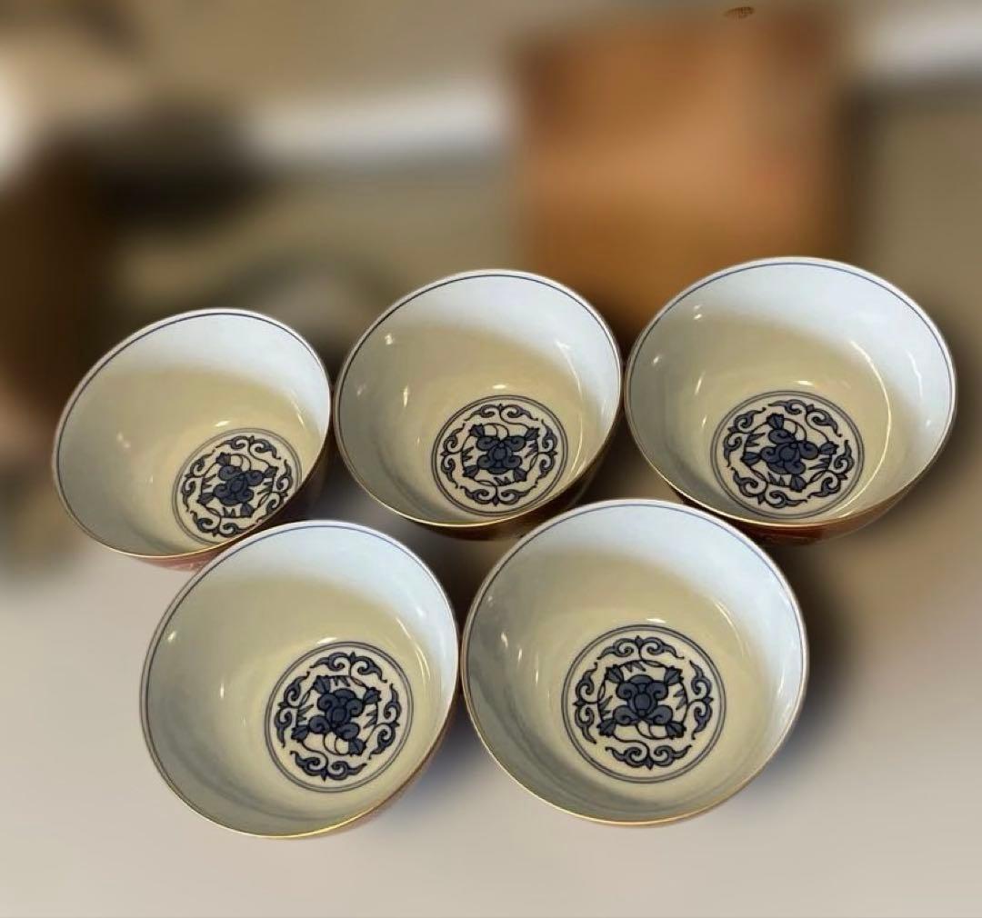 京焼　骨董　京都　澤村陶哉　向付　五客　共箱あり　懐石　音羽山窯