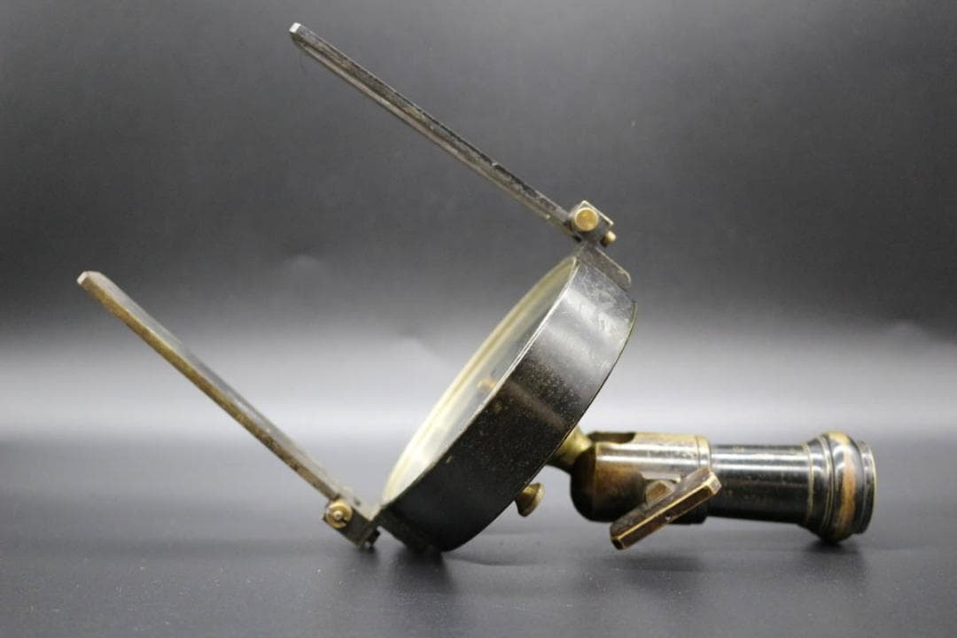 方位磁針 海軍 コンパス アンティーク 航海 革ケース 軍物