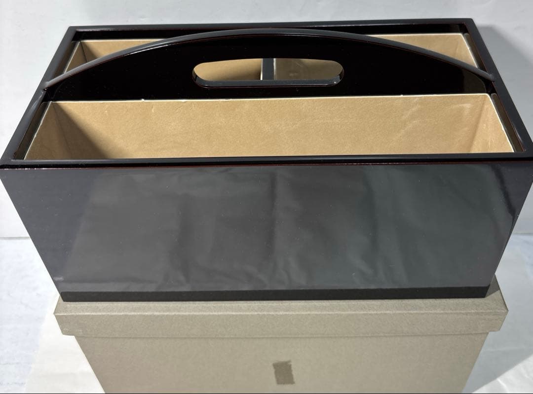 会津漆塗り荻にうずら　 卓上スタンド(折笠漆器店製)