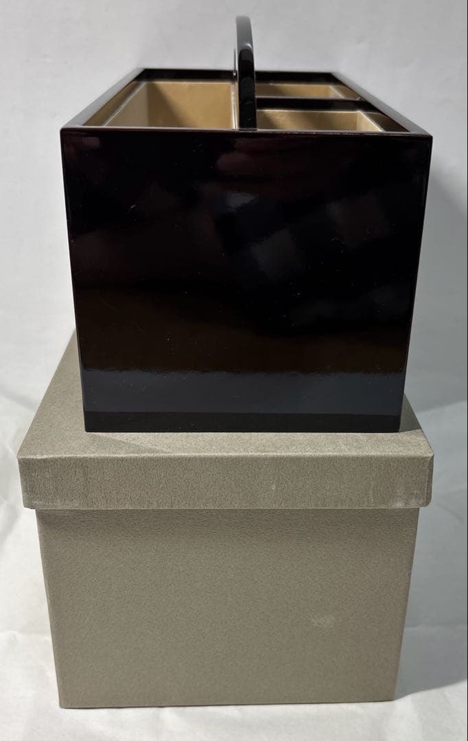 会津漆塗り荻にうずら　 卓上スタンド(折笠漆器店製)