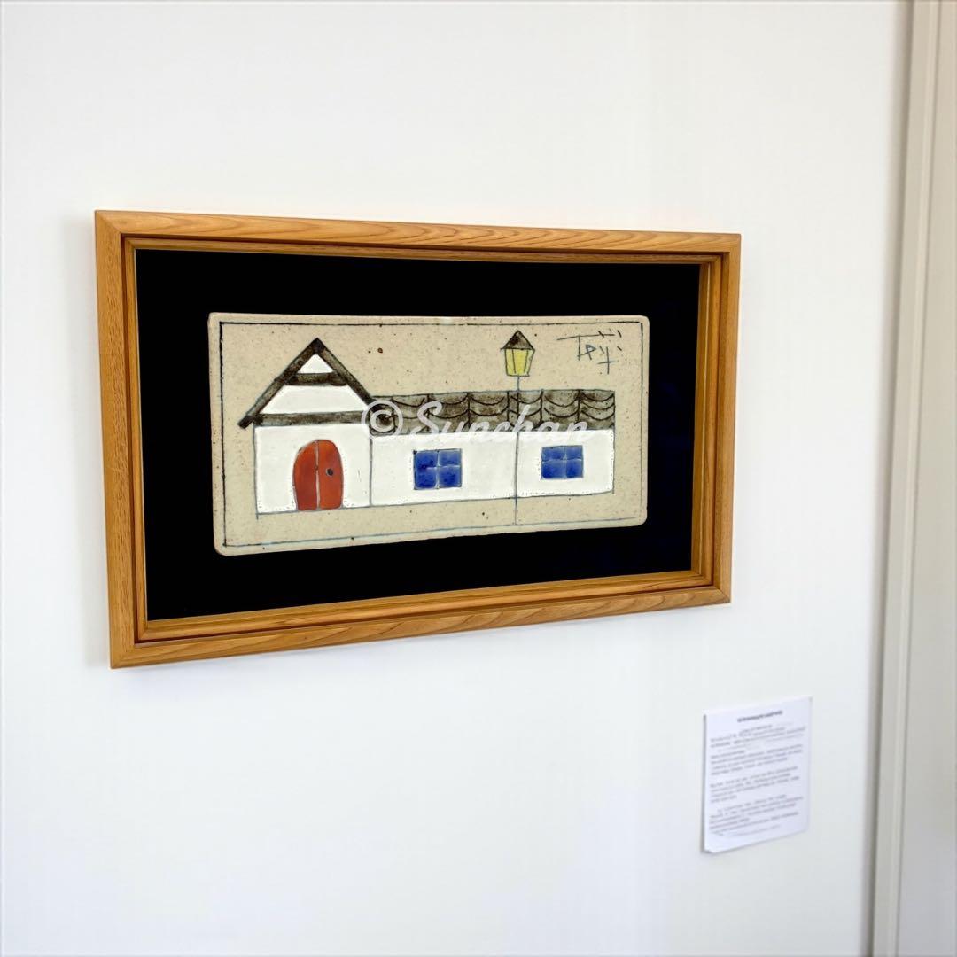 【中古】 アンティークタイルアート 木製額装品 ヴィンテージ ヨーロッパ