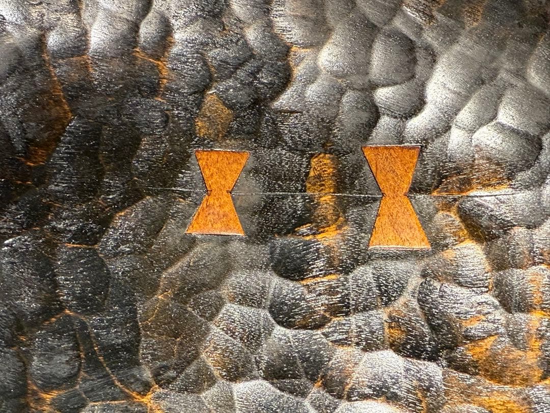 稀少★老松 古材 刳り貫き 楕円盆 煎茶道具 詫び寂 銘入り 33cm 職人技