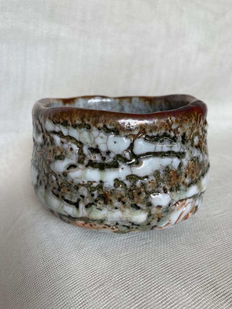 信楽焼／穴窯志野茶碗／B31