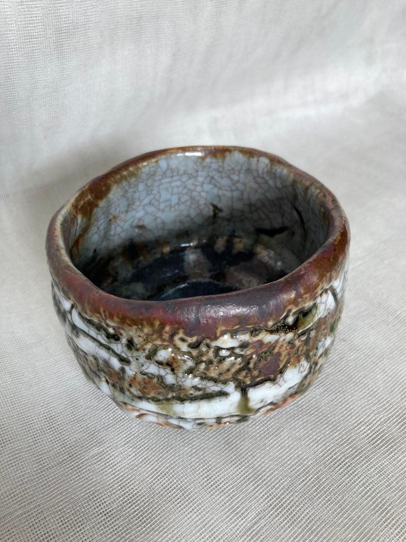 信楽焼／穴窯志野茶碗／B31