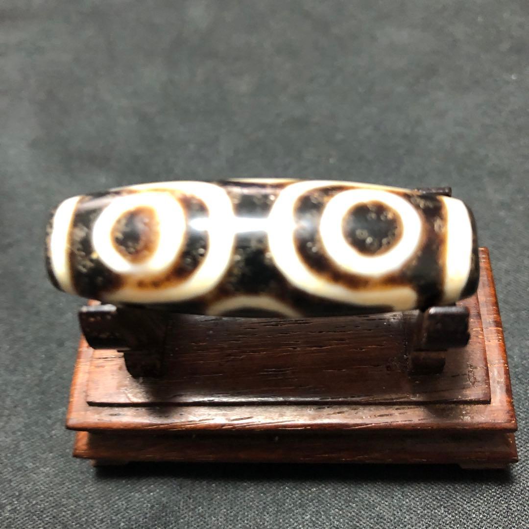 P、秘蔵天珠‼️秘蔵西蔵老礦古代伝承十字六眼天珠