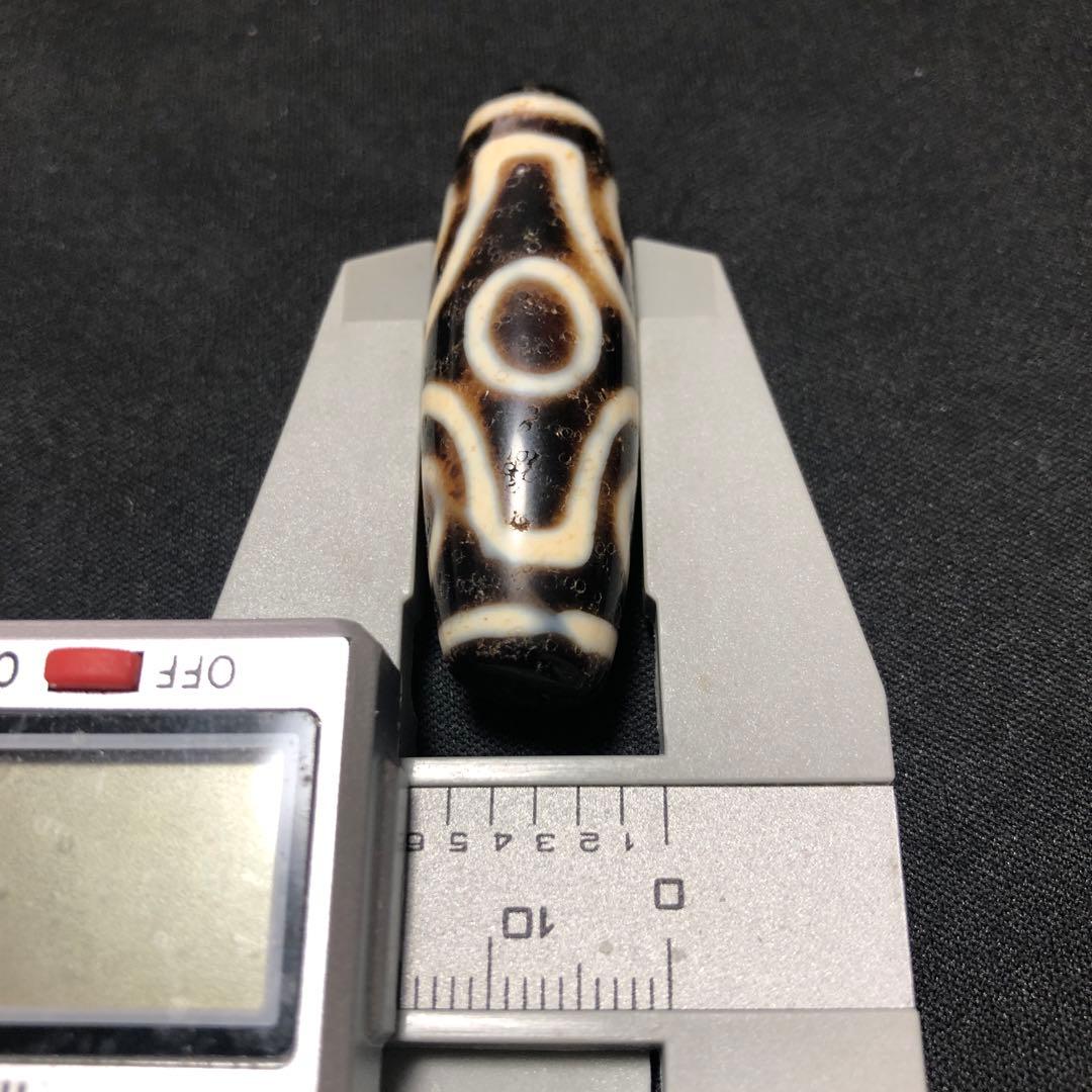 P、秘蔵天珠‼️秘蔵西蔵老礦古代伝承十字六眼天珠