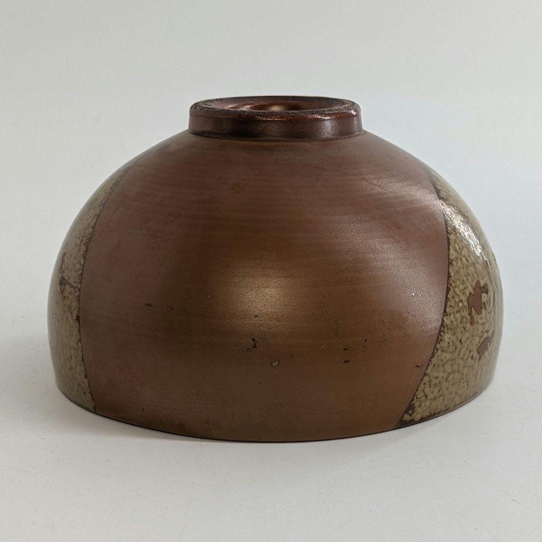 人間国宝 山本陶秀（楽友銘） 備前焼 茶盌 共箱合布栞 抹茶碗 抹茶茶碗 茶道具