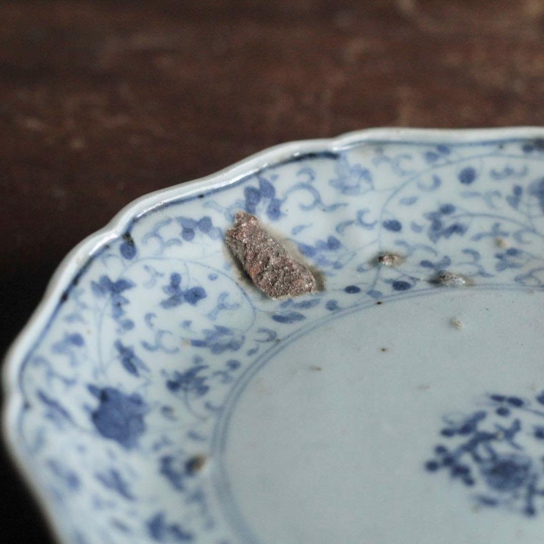 古伊万里 元禄伊万里 藍柿右衛門 中皿 No.6 古美術 古道具 アンティーク
