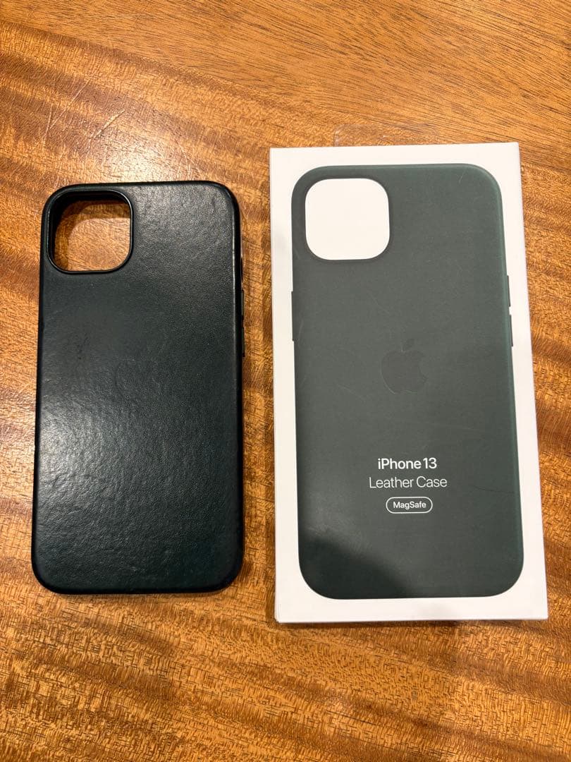 【リンゴ】Apple iPhone 13 ミッドナイト 本体+レザーケース