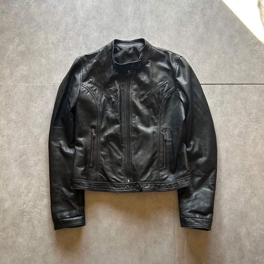 ジャケット・アウター archive grunge leather jacket y2k black