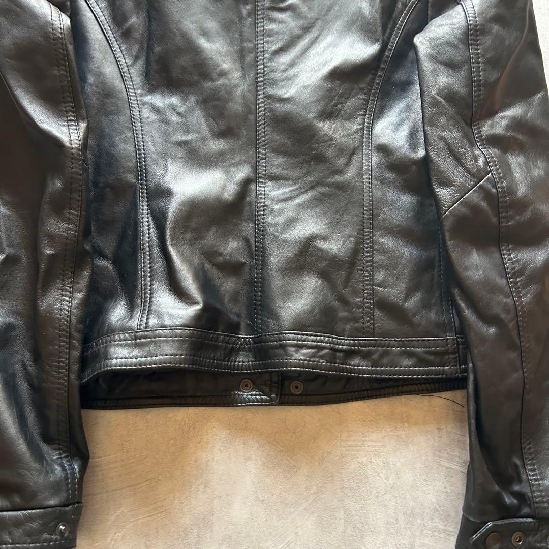 ジャケット・アウター archive grunge leather jacket y2k black